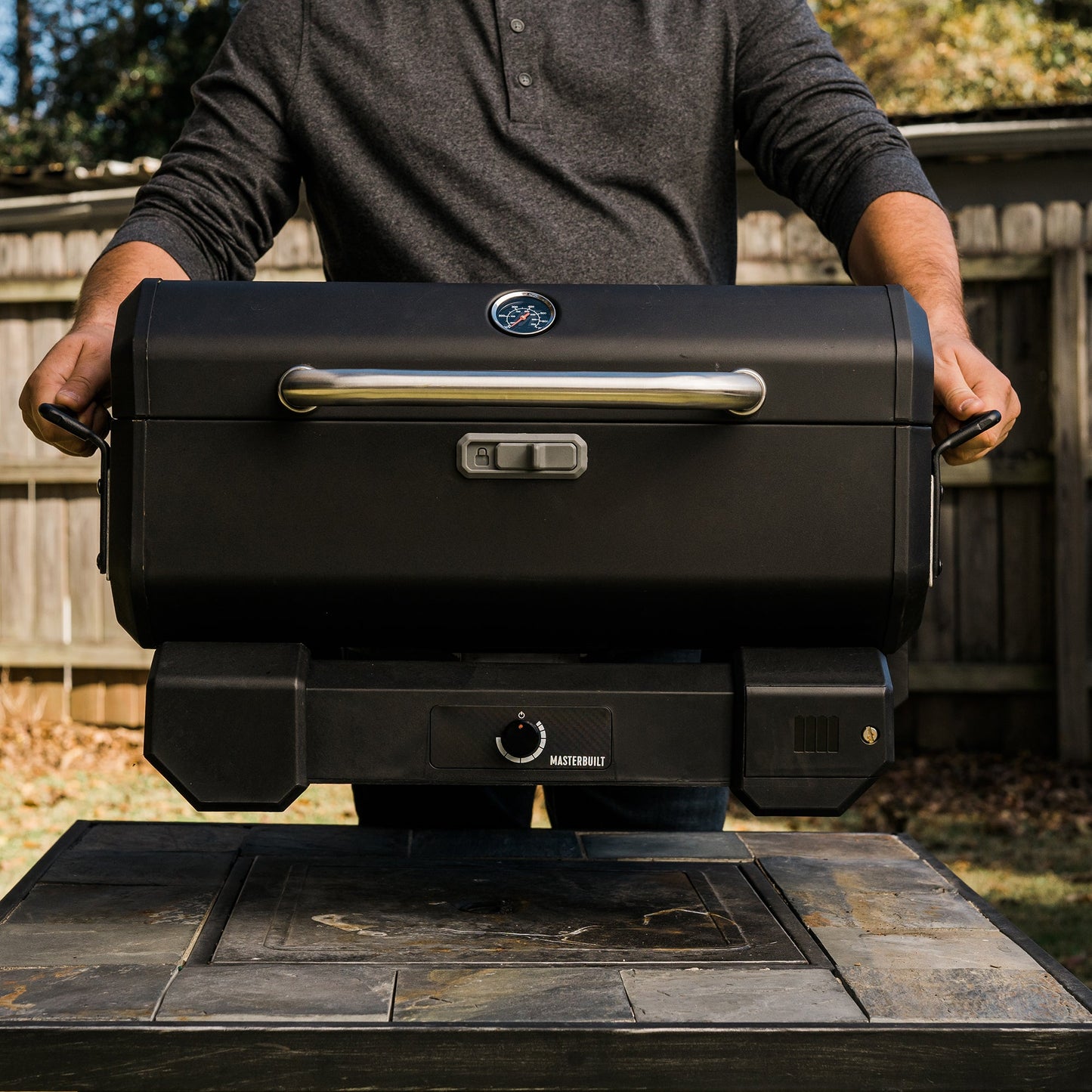 Portable Charcoal Grill and Smoker with Cart