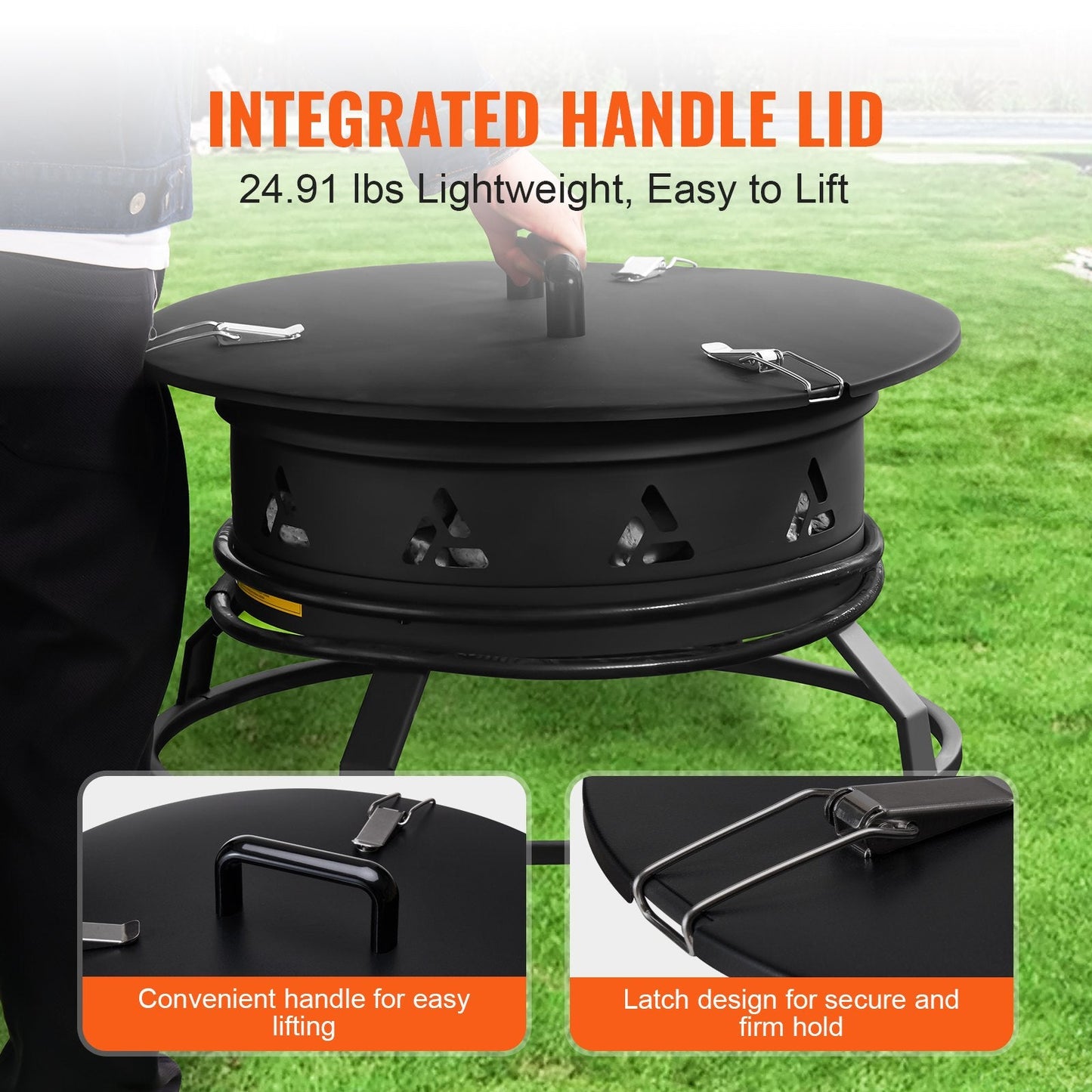 Vevor Propane Fire Pit 24" Round 58,000 BTU New