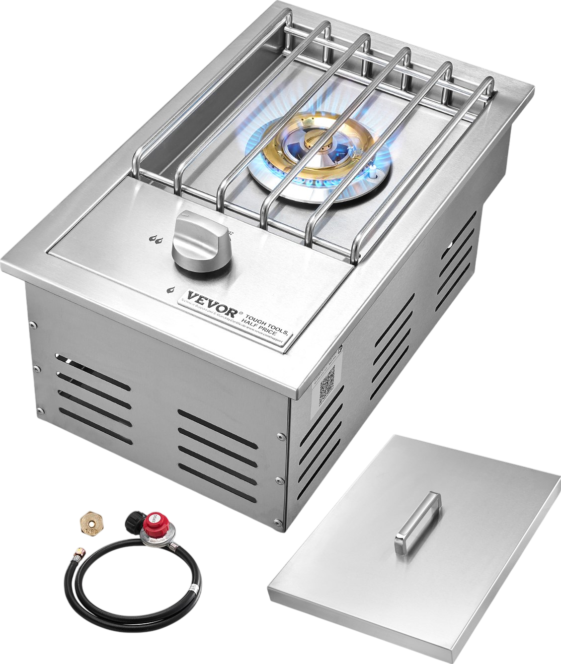 Vevor Side Burner for Outdoor Grill 15,000 BTU Propane and Natural Gas New