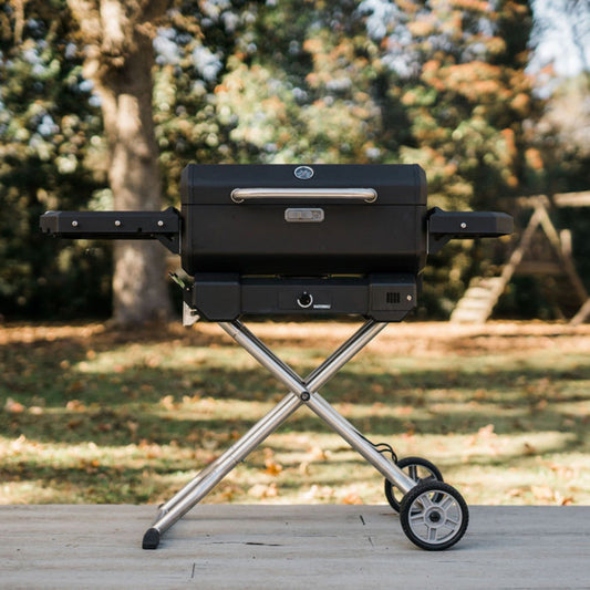 Portable Charcoal Grill and Smoker with Cart