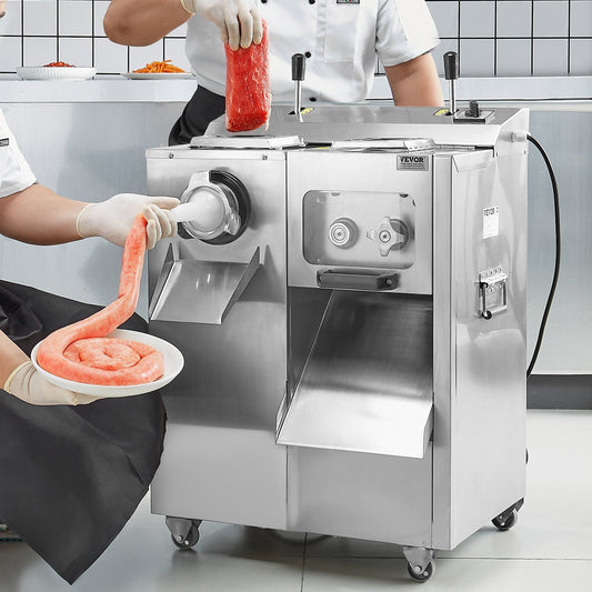 Vevor Commercial Meat Grinder 1100W Electric 14 Lbs/Min 0.2" Cutting Slicer & Sausage Stuffer New