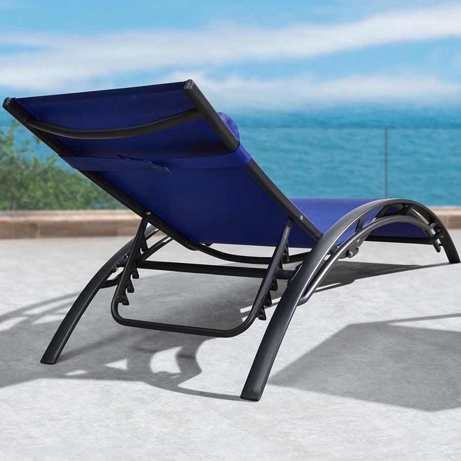 OPEN BOX I PURPLE LEAF Patio Chaise Lounge Set Outdoor Beach Pool Sunbathing Lawn Lounger Recliner Chair Outside Chairs with Side Table Included