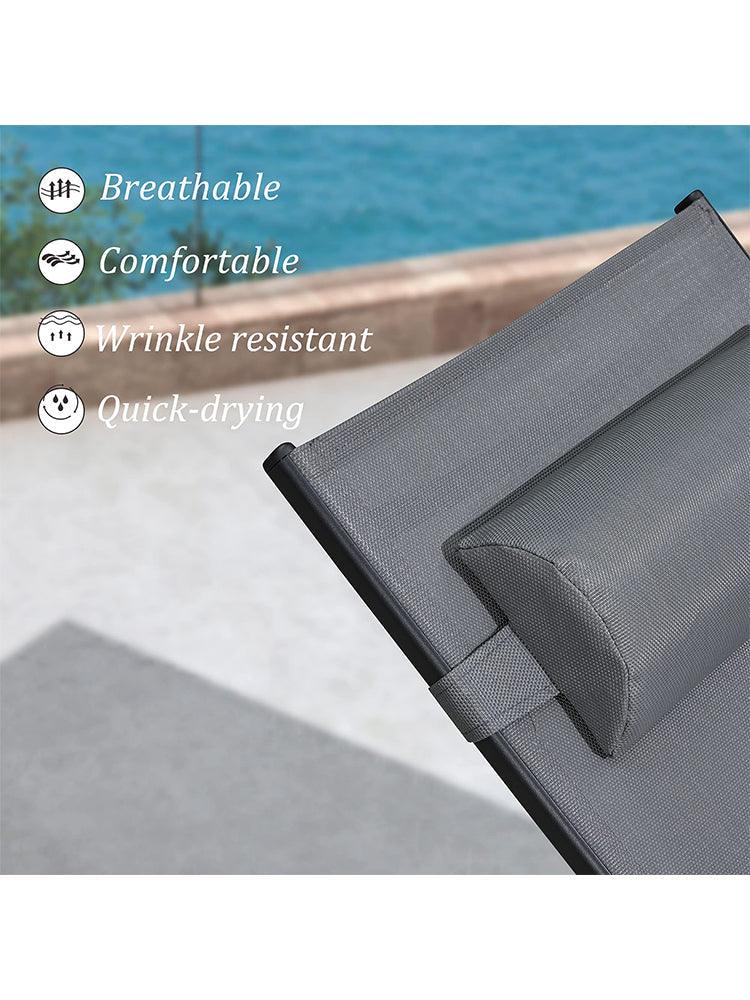 OPEN BOX I PURPLE LEAF Patio Chaise Lounge Set Outdoor Beach Pool Sunbathing Lawn Lounger Recliner Chair Outside Chairs with Side Table Included