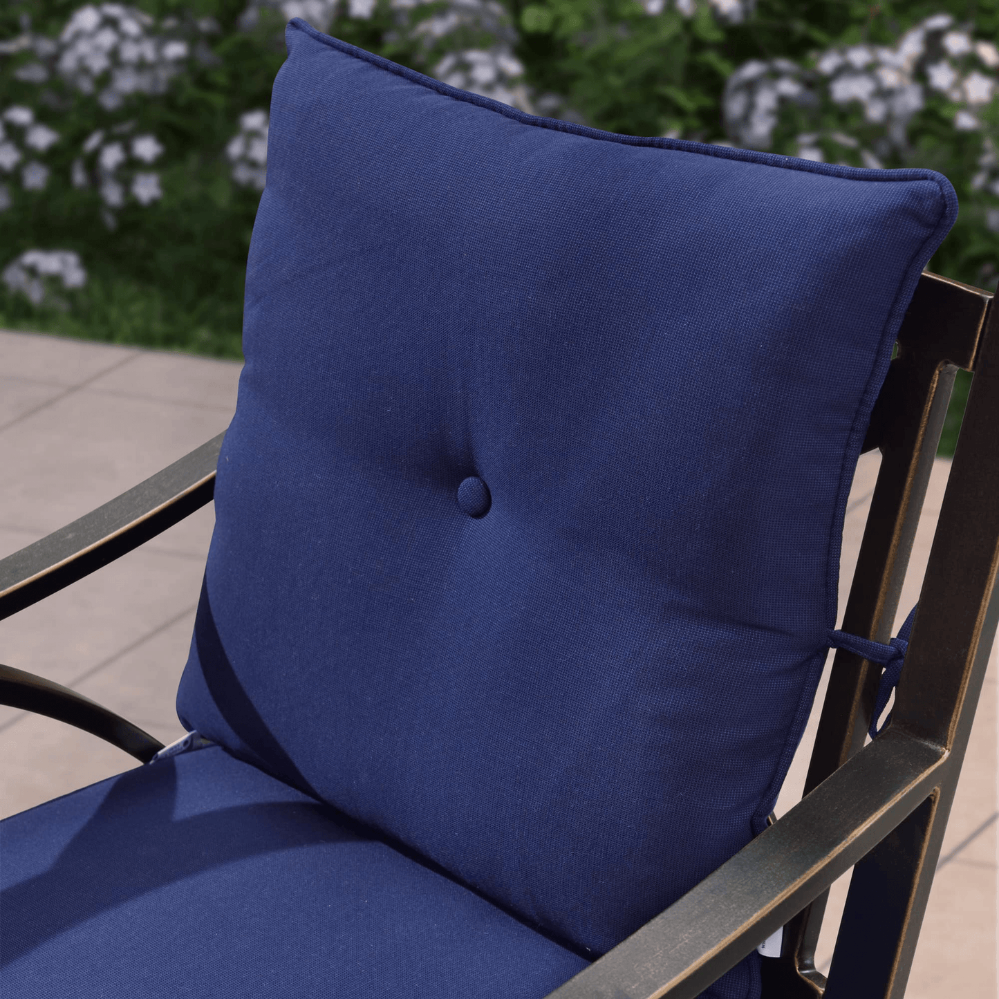 PURPLE LEAF Outdoor Bar Stools Set Modern Cast Aluminum Patio Chairs
