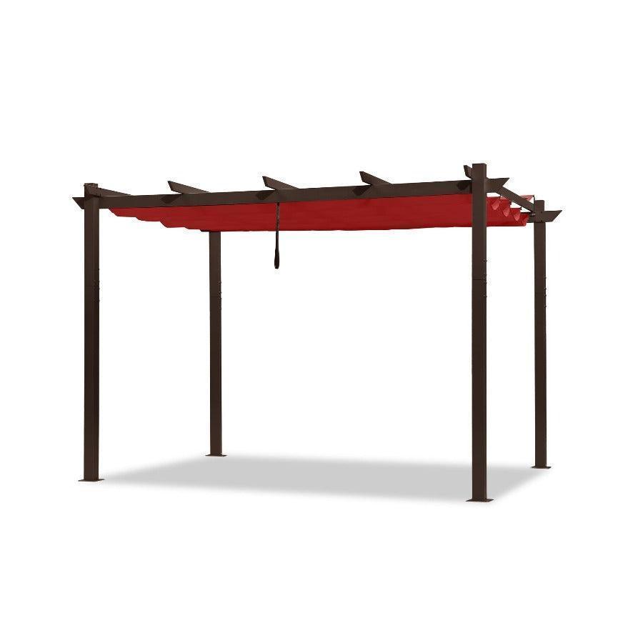 PURPLE LEAF Pergola Outdoor Retractable Metal Pergola with Canopy Patio Pergola with Shade Cover for Garden With Lights