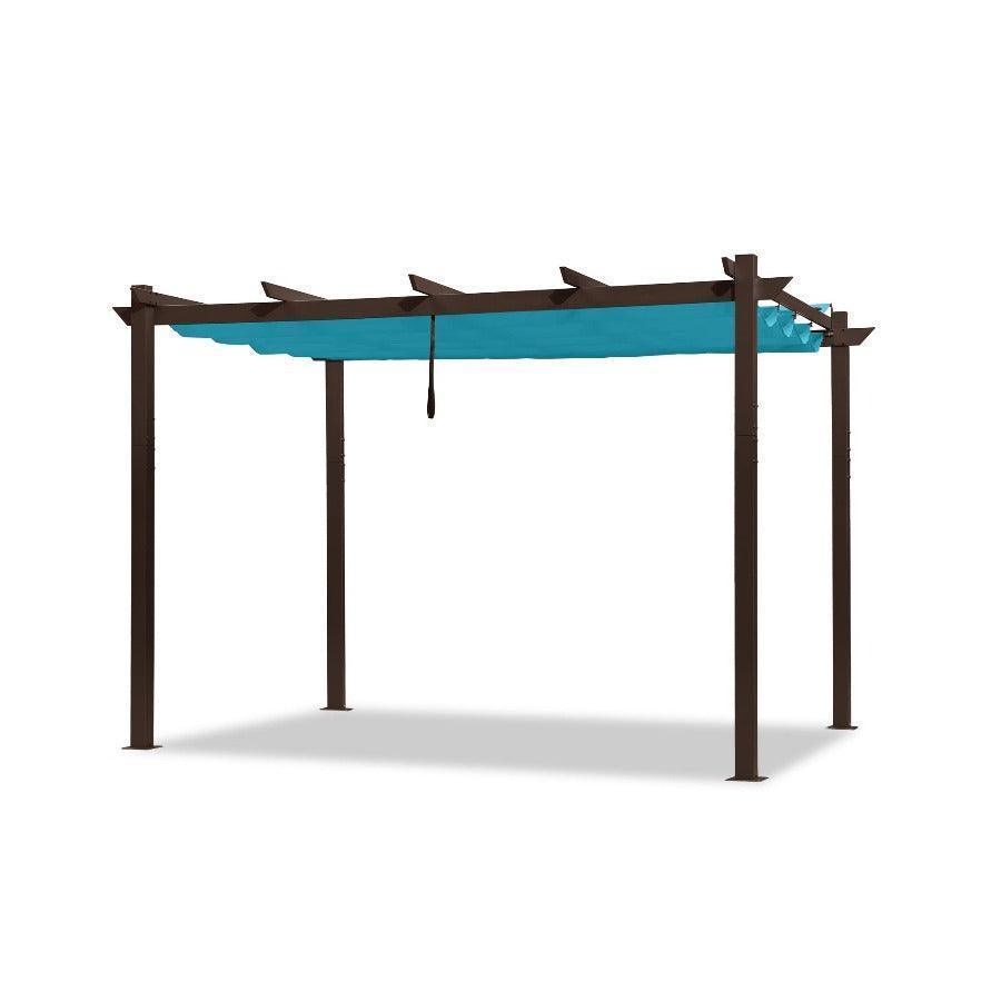 PURPLE LEAF Pergola Outdoor Retractable Metal Pergola with Canopy Patio Pergola with Shade Cover for Garden With Lights