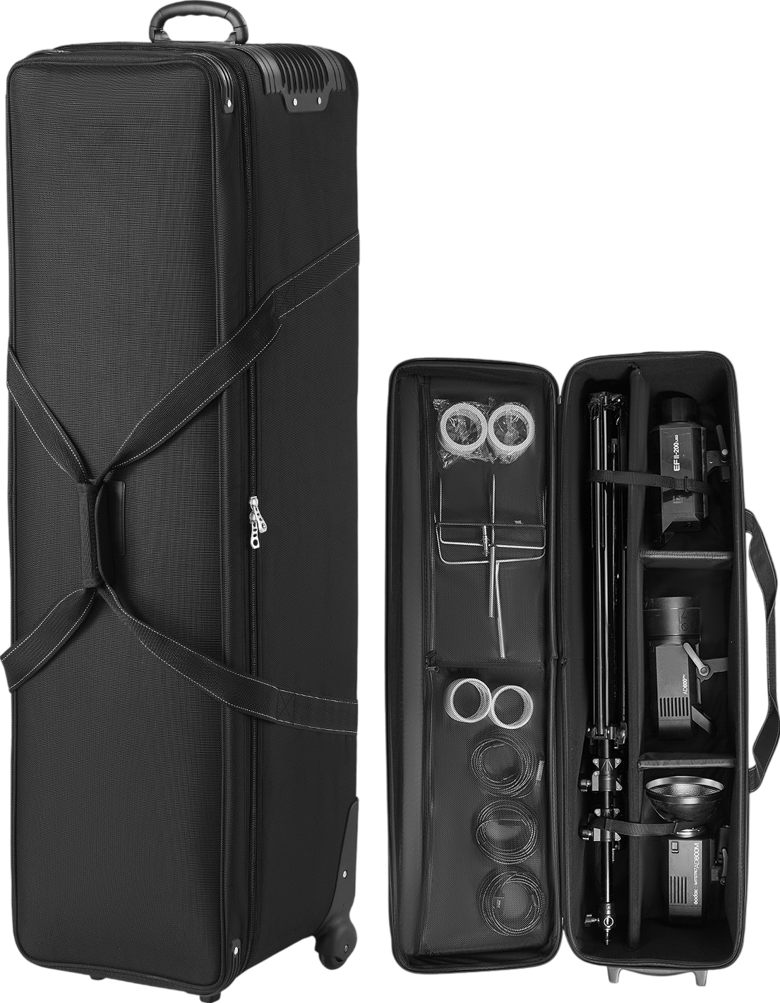 Vevor Rolling Camera Bag 51" x 14" Studio Equipment Trolley Case New